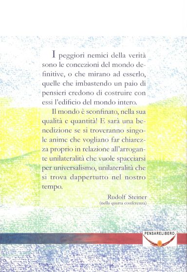 Il pensiero nell'uomo... Rudolf Steiner - retro copertina